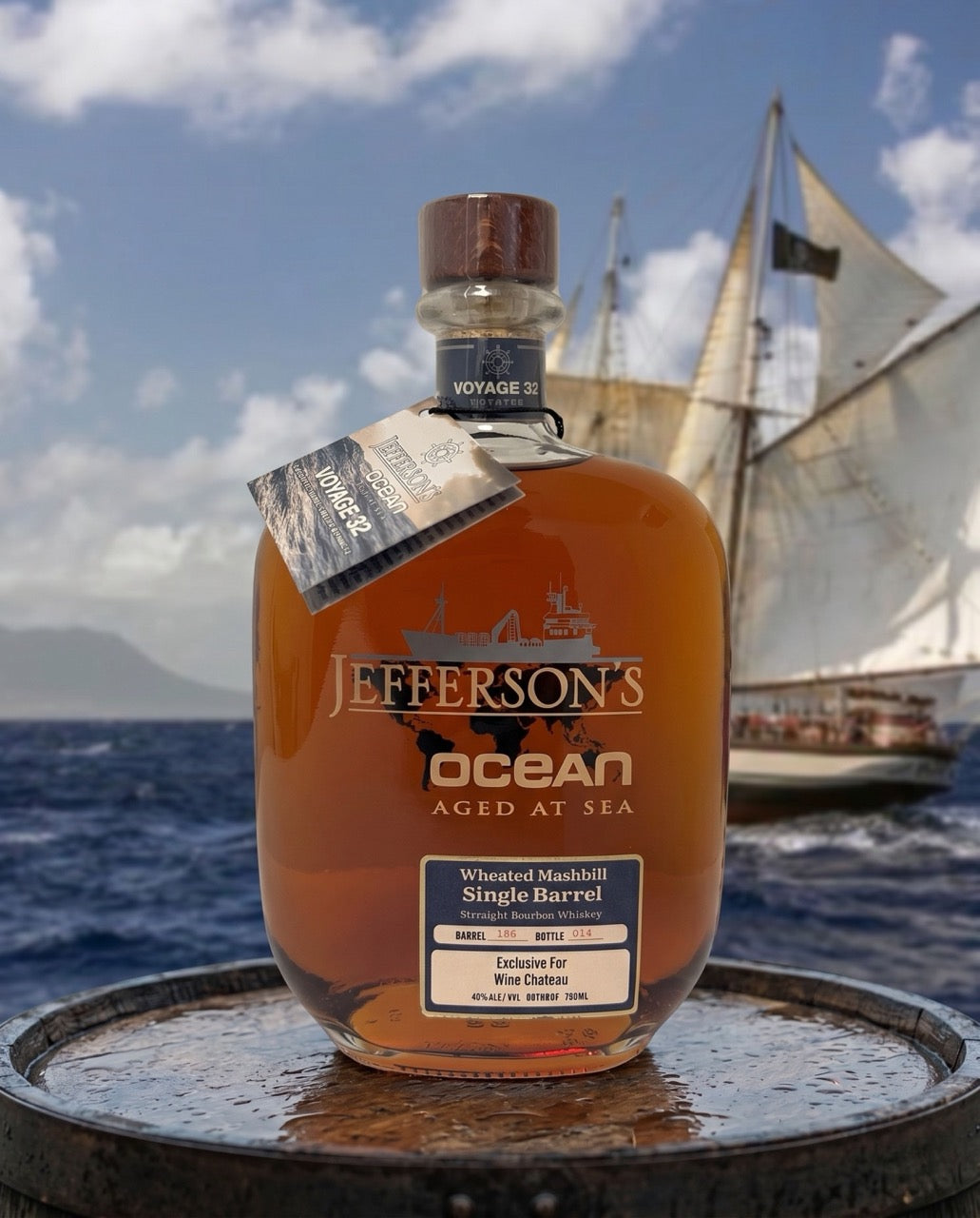 Jeffersons Ocean Wheated Single Barrel Bourbon-Wine Chateau Exclusiv