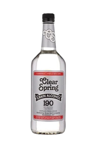 Clear Spring Grain Alcohol 190pf (Case of 24 Bottles)