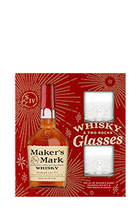 Maker's Mark Bourbon w/2 Rocks Glasses (Case of 6 Bottles)