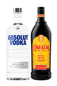 Absolut 80/Kahlua Coffee Liqueur Combo (3+1)