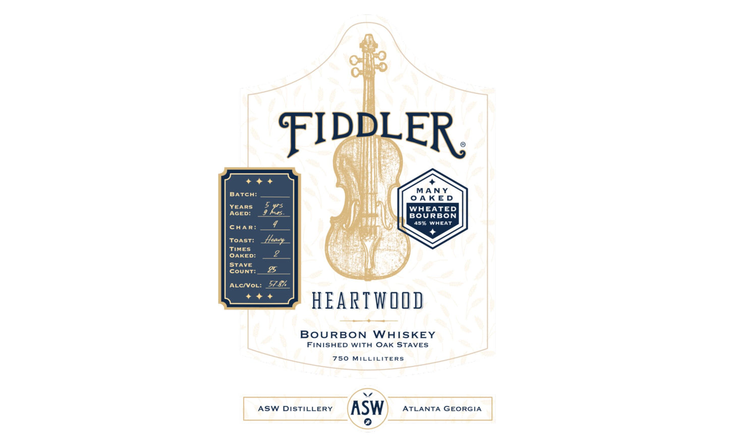 Bourbon Whiskey, Heartwood, Fiddler