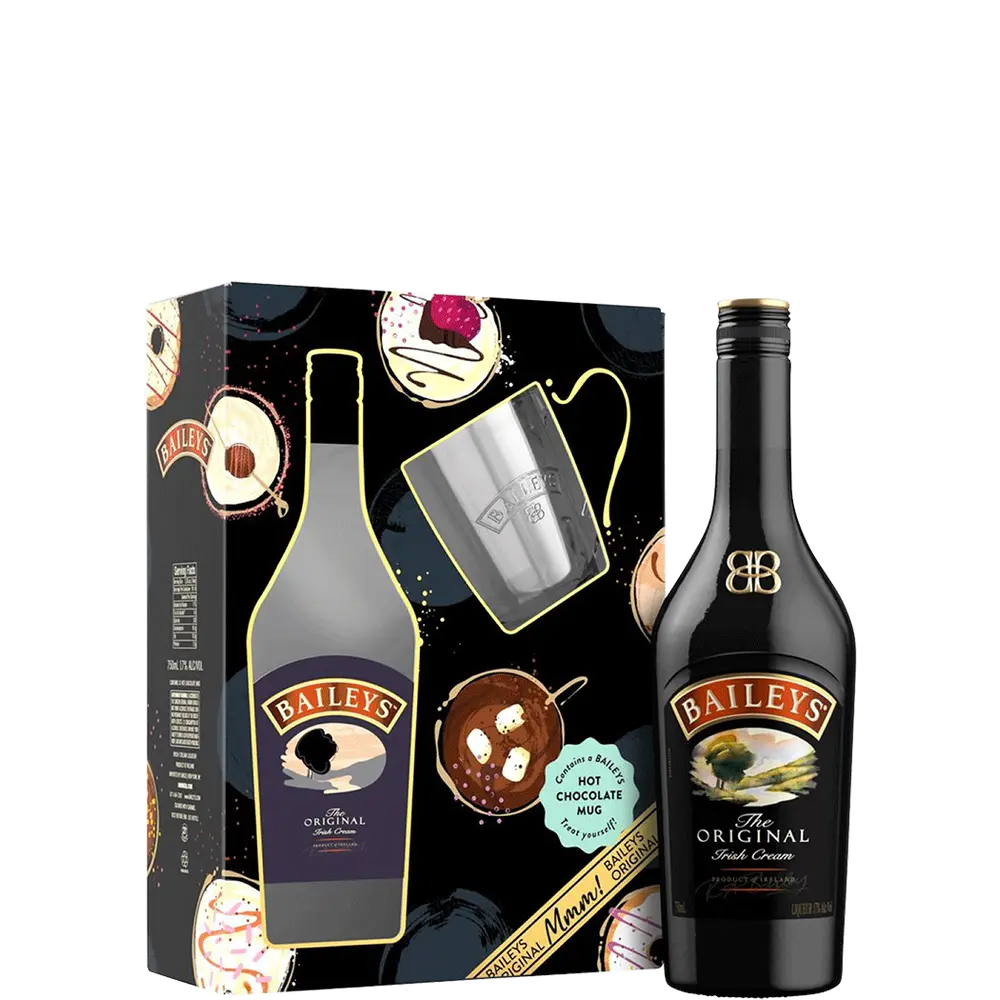 Baileys Original Irish Cream With Glass Mug Gift
