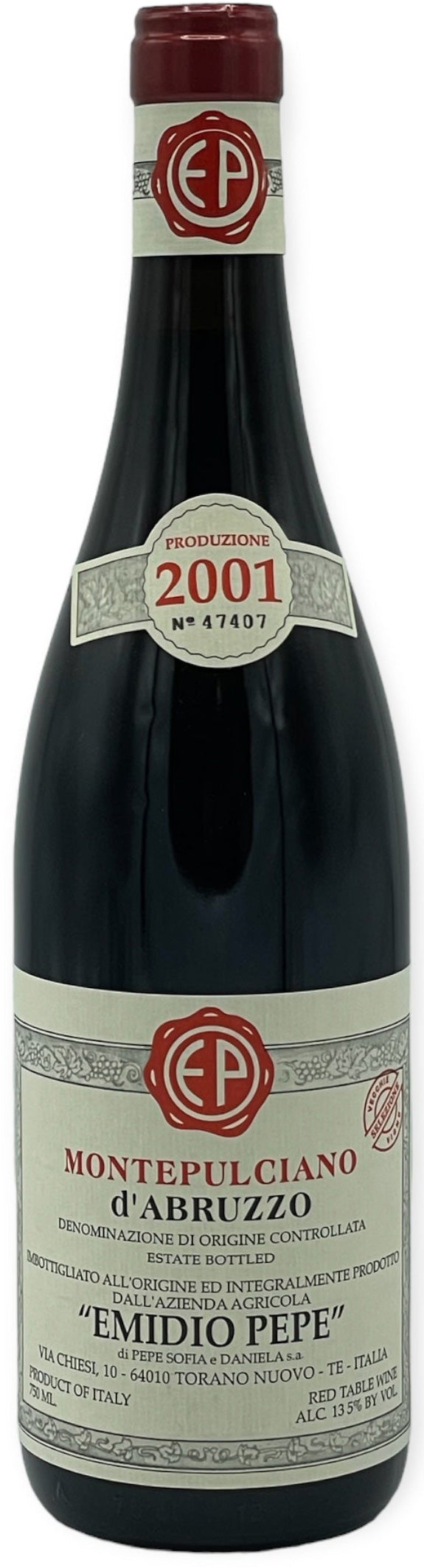 Emidio Pepe Montepulciano d'Abruzzo Vecchie Vigne 2001