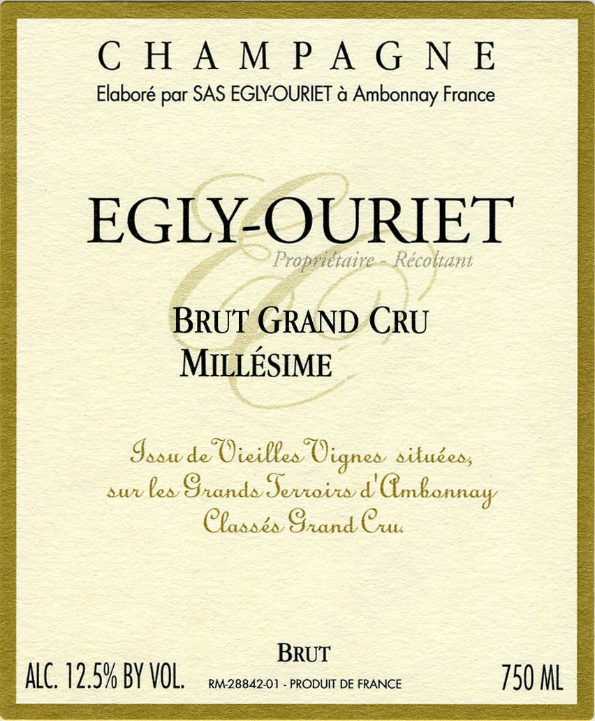 Millesime Grand Cru Extra Brut, Champagne Egly-Ouriet 2014