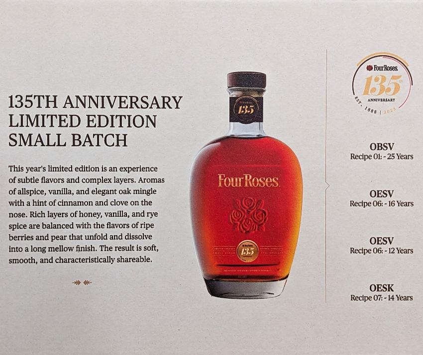 Four Roses Limited Edition Small Batch 135TH ANNIVERSARY