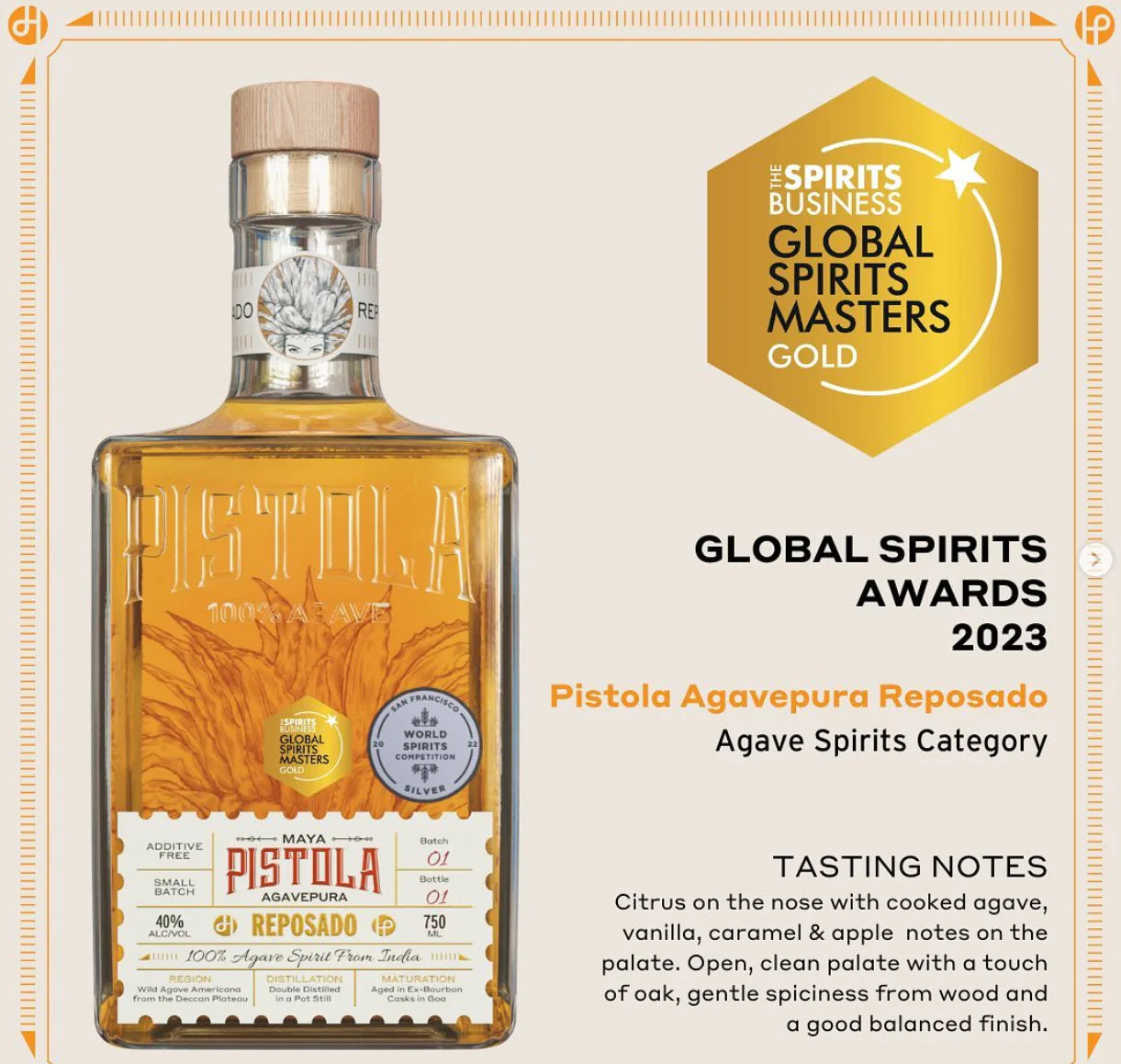 Pistola Reposado Agave Spirit