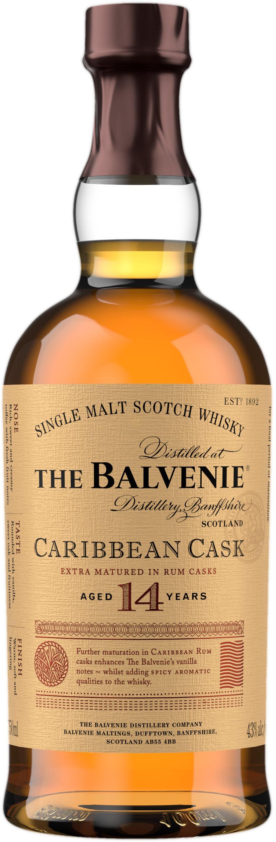 The Balvenie Scotch Single Malt 14 Year Caribbean Cask Rum