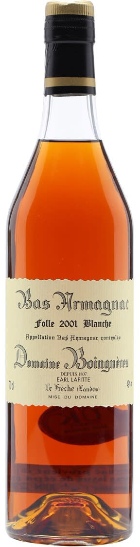 Vintage Armagnac, Folle Blanche, Domaine Boingneres 2001