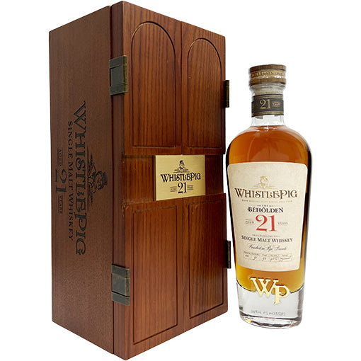 WhistlePig 21 Years Old Beholden Single Malt Whiskey