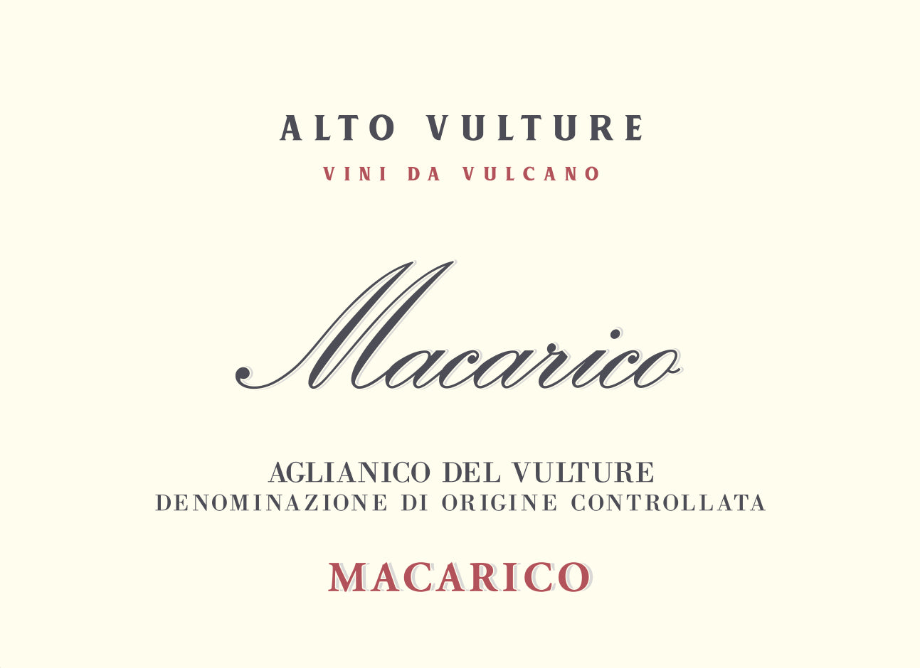 Aglianico del Vulture 'Macarico', Macarico 2022