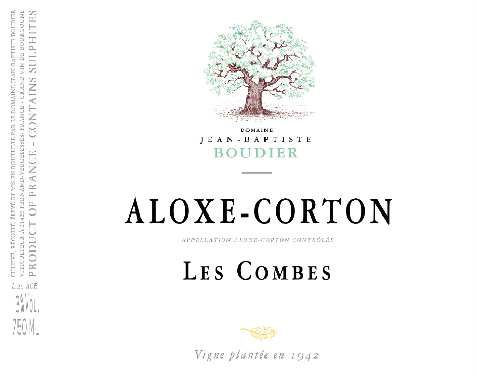 Aloxe-Corton Blanc "Les Combes", Domaine Jean Baptiste Boudier 2022