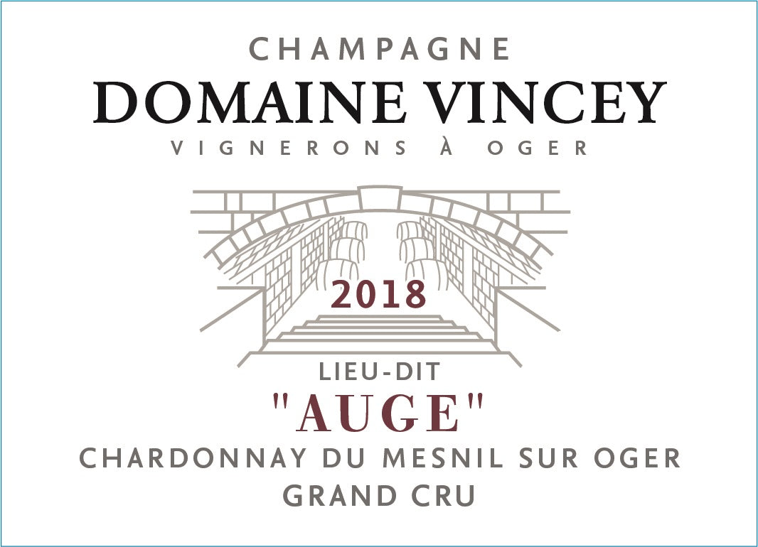 "Auge Mesnil Sur Oger" Blanc De Blancs Grand Cru Brut Nature, Champagne Domaine Vincey 2020