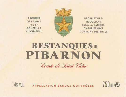Bandol Rouge "Les Restanques de Pibarnon", Chateau de Pibarnon 2021
