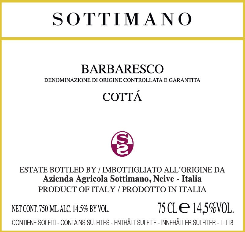 Barbaresco 'Cotta', Sottimano 2021