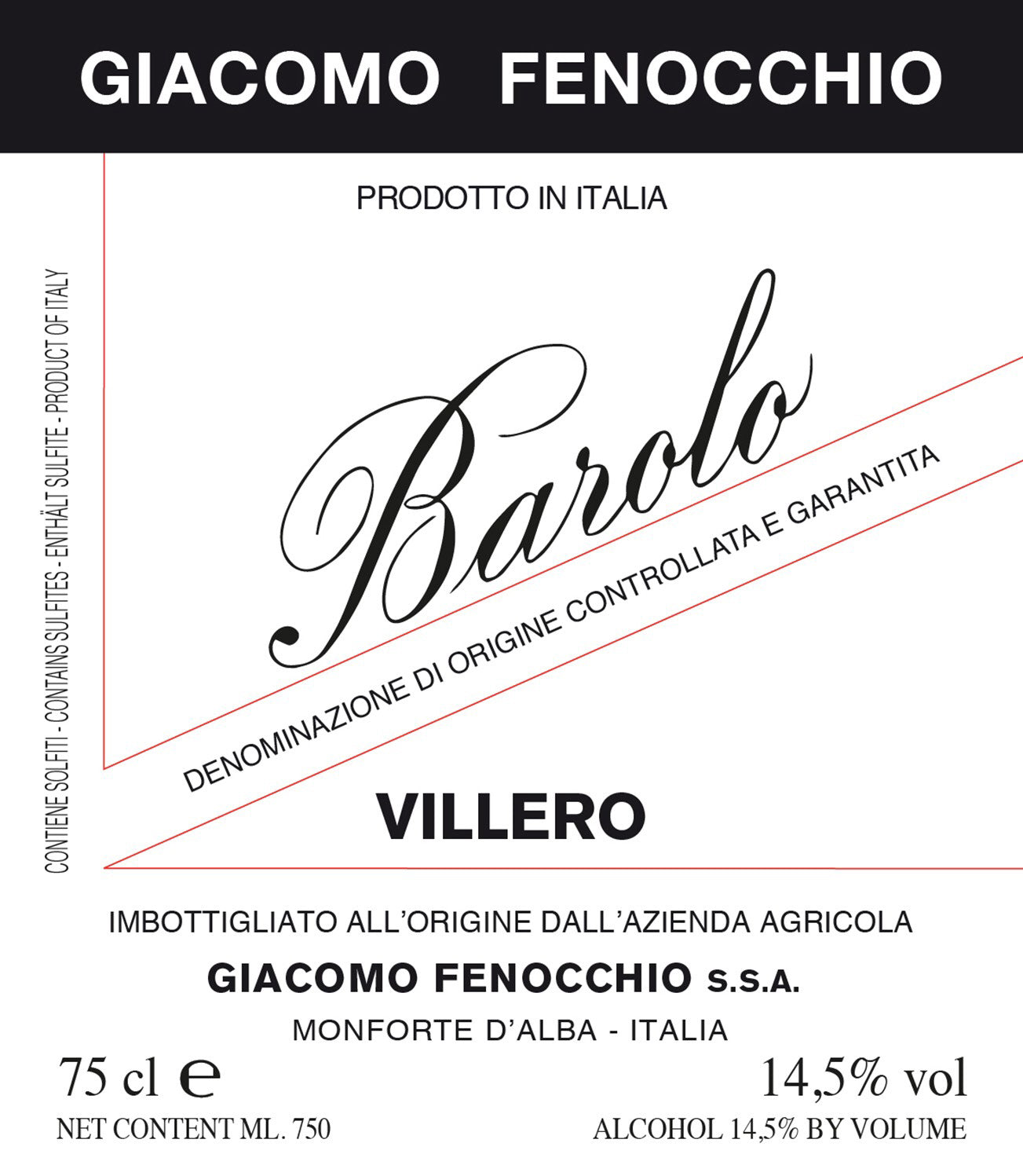 Barolo 'Villero', Giacomo Fenocchio 2021