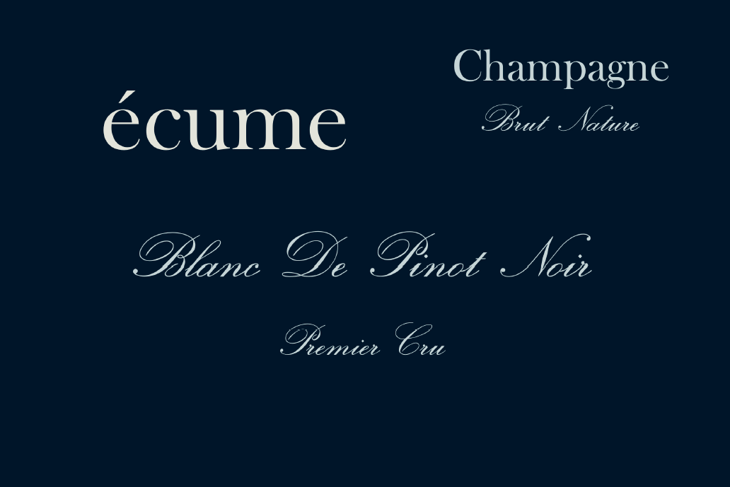 "Blanc De Pinot Noir" Blanc De Noirs 1er Cru Brut Nature, Champagne Ecume
