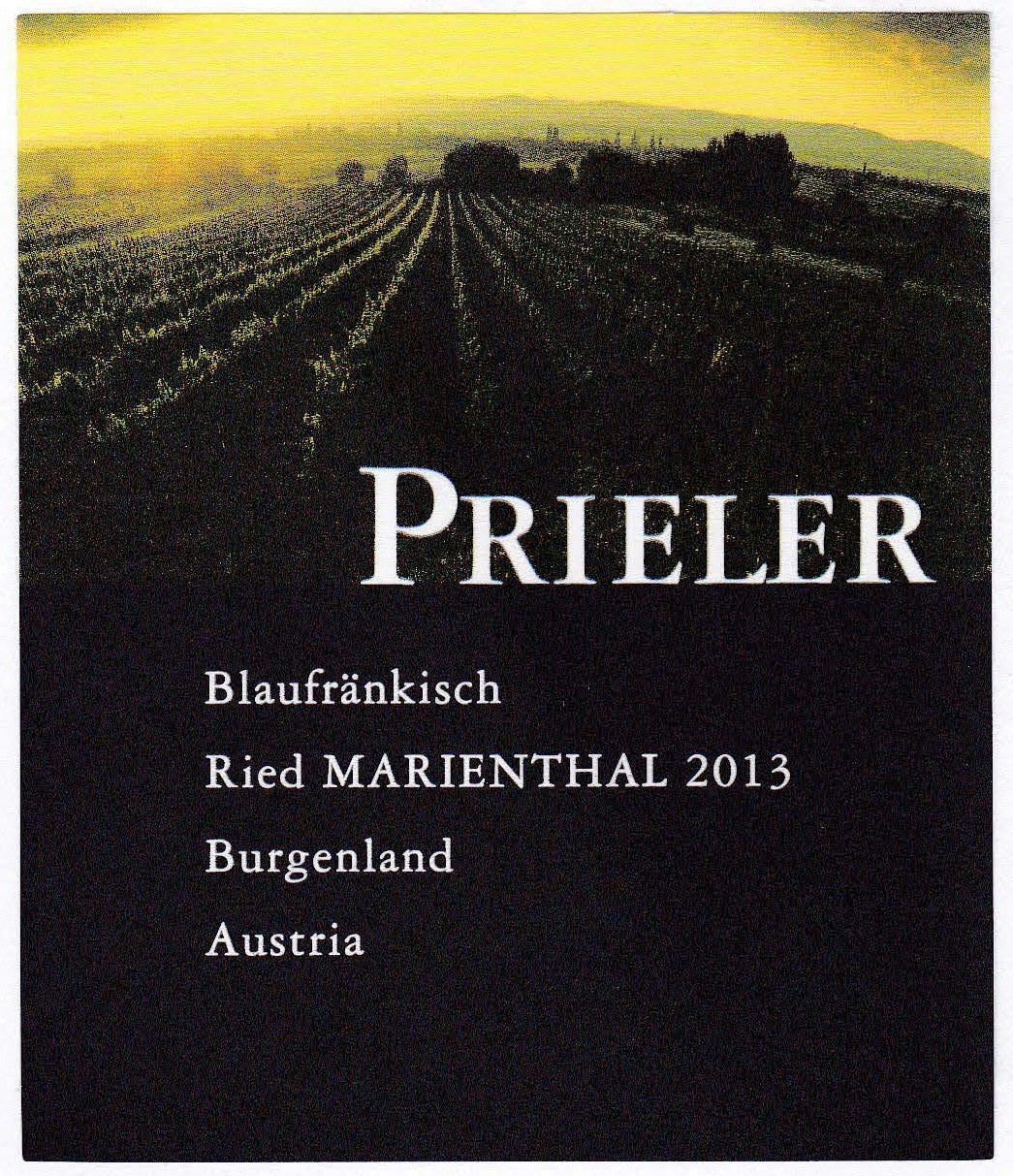 Blaufrankisch Marienthal, Prieler 2016