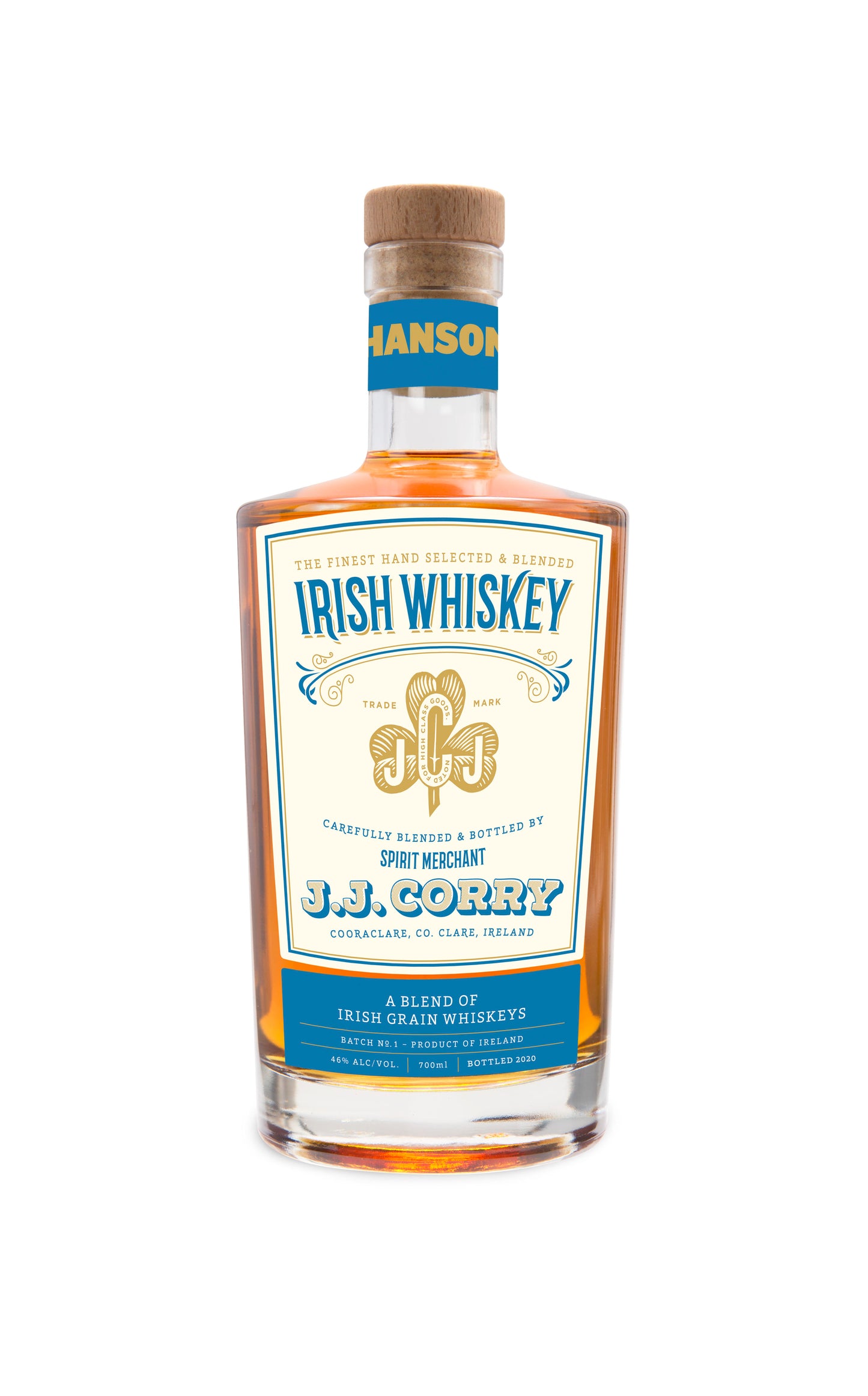 Blended Irish Whiskey, 'The Hanson', Jj Corry