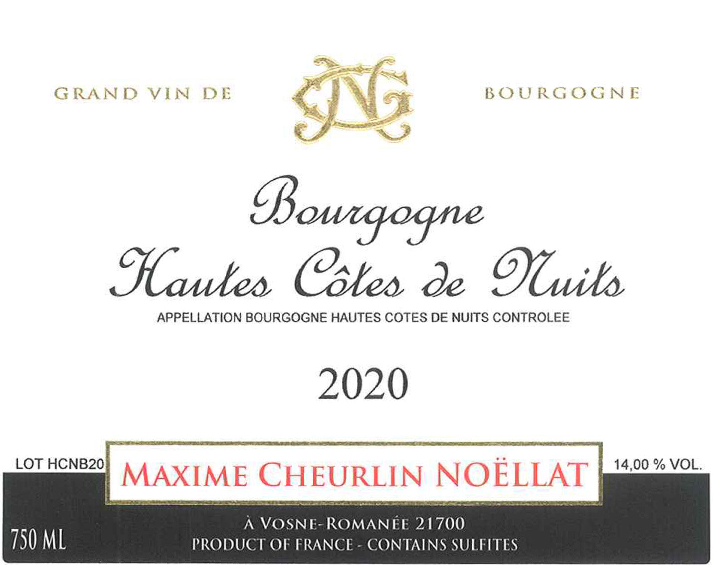 Bourgogne Hautes Cotes de Nuits Blanc, Maxime Cheurlin Noellat 2022