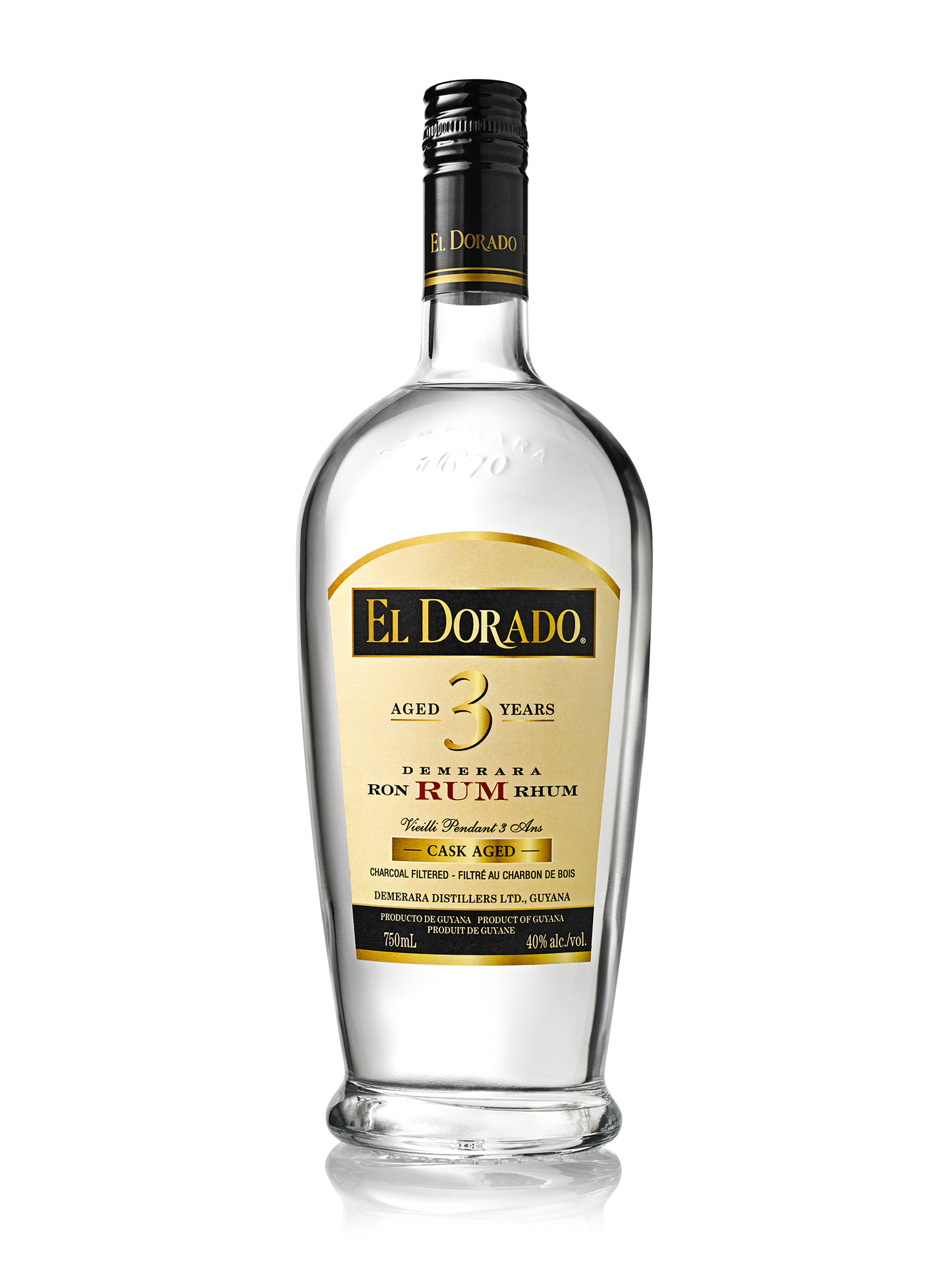 Cask Aged 3yr White Rum 1l, El Dorado