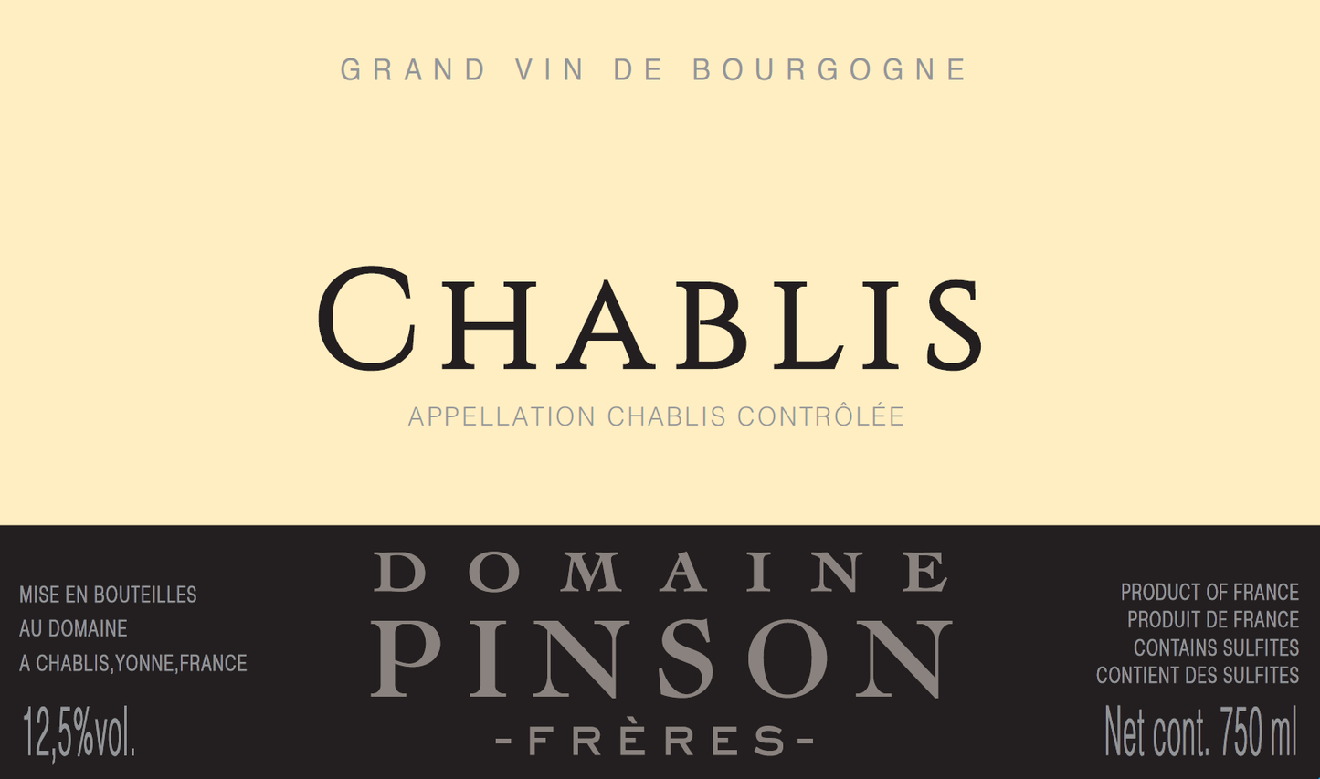 Chablis, Domaine Pinson 2023