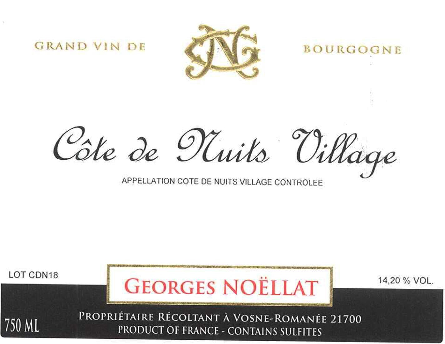 Cotes de Nuits Village, Georges Noellat 2022