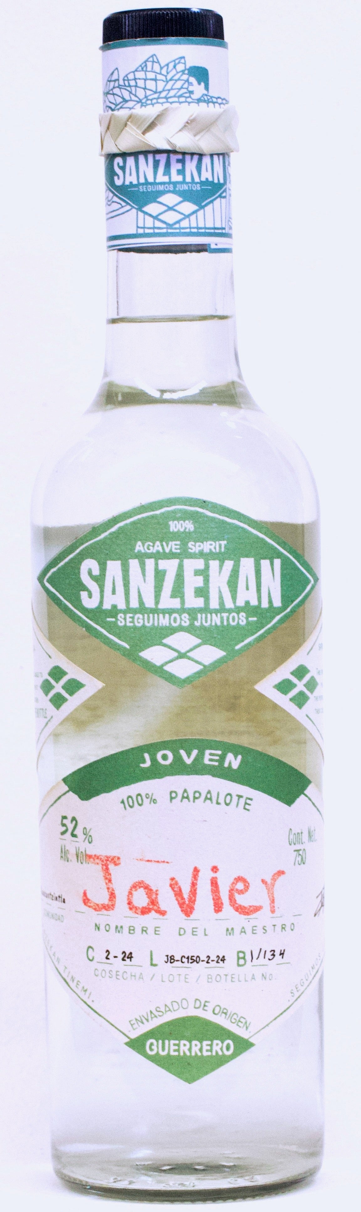 Destilado de Agave, Papalote, 'Javier Barranca', Sanzekan