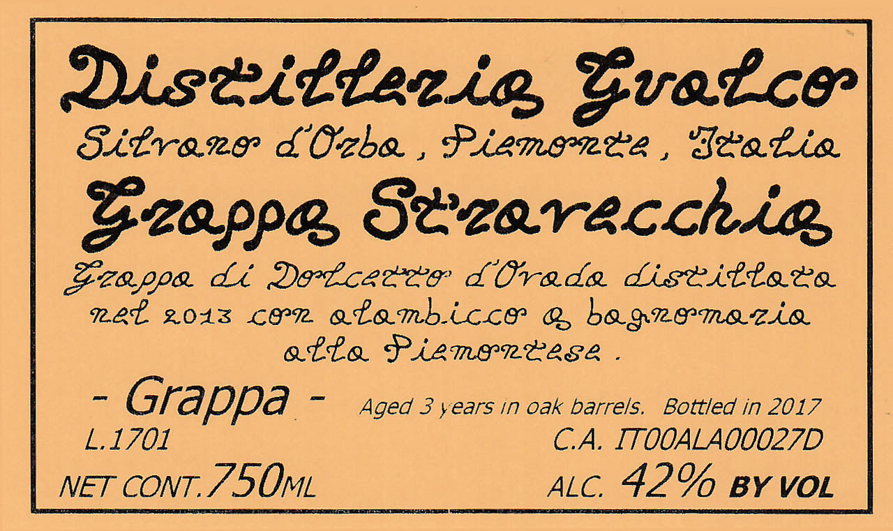 Grappa Stravecchia, Distilleria Gualco