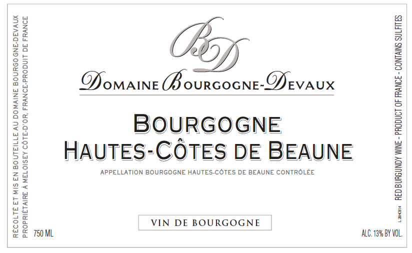 Hautes Cotes de Beaune Rouge "Le Clou", Domaine Bourgogne-Devaux 2022