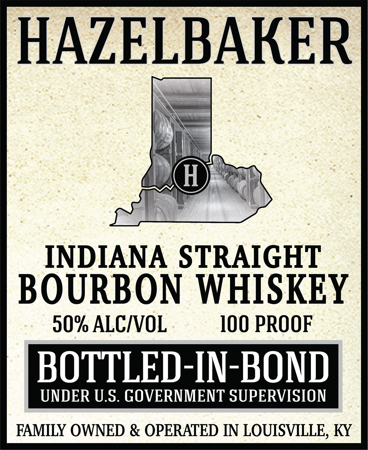 Indiana Straight Bourbon Whiskey, Hazelbaker Bib - 7 Year, Nulu Whiskey