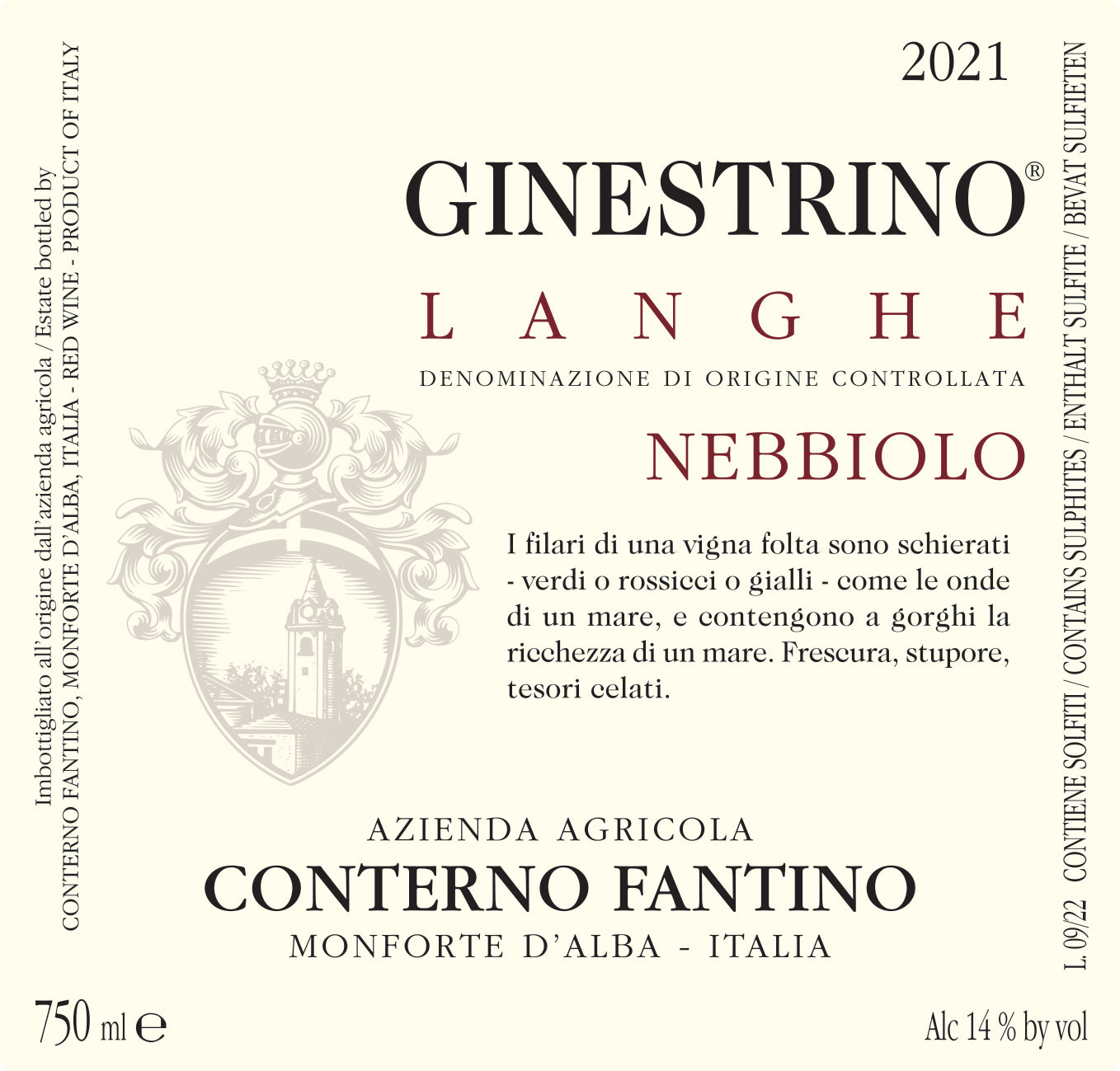 Langhe Nebbiolo 'Ginestrino', Conterno Fantino 2022