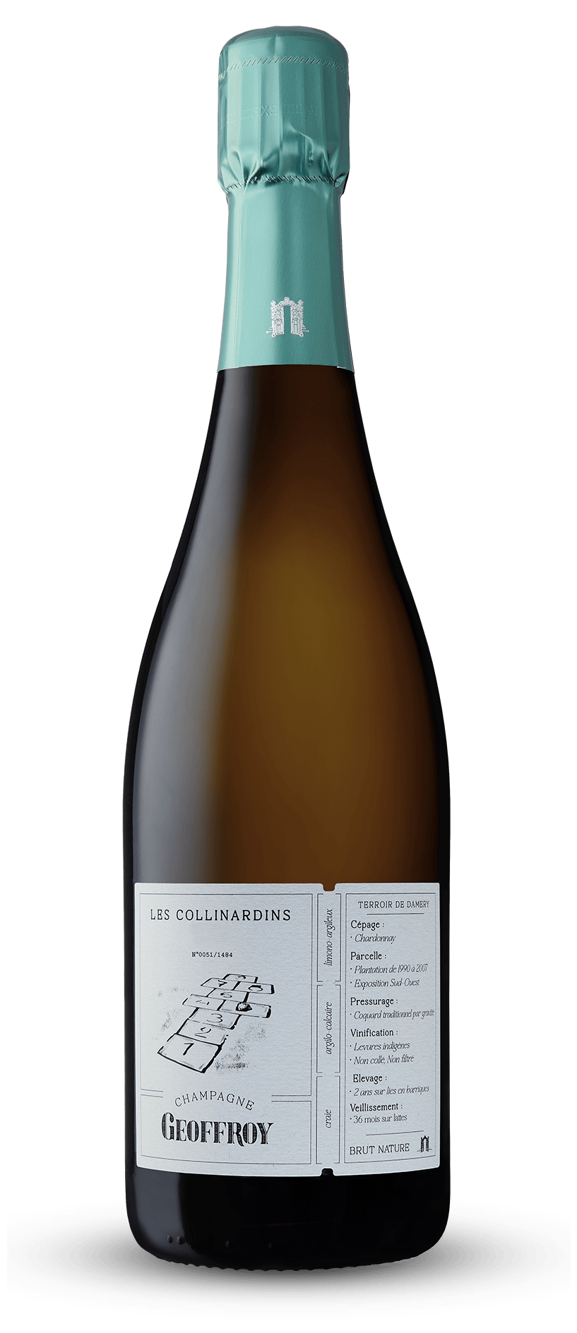 "Lieu Dit Les Collinardins" Blanc de Blancs 1er Cru Brut Nature, Champagne Geoffroy 2019
