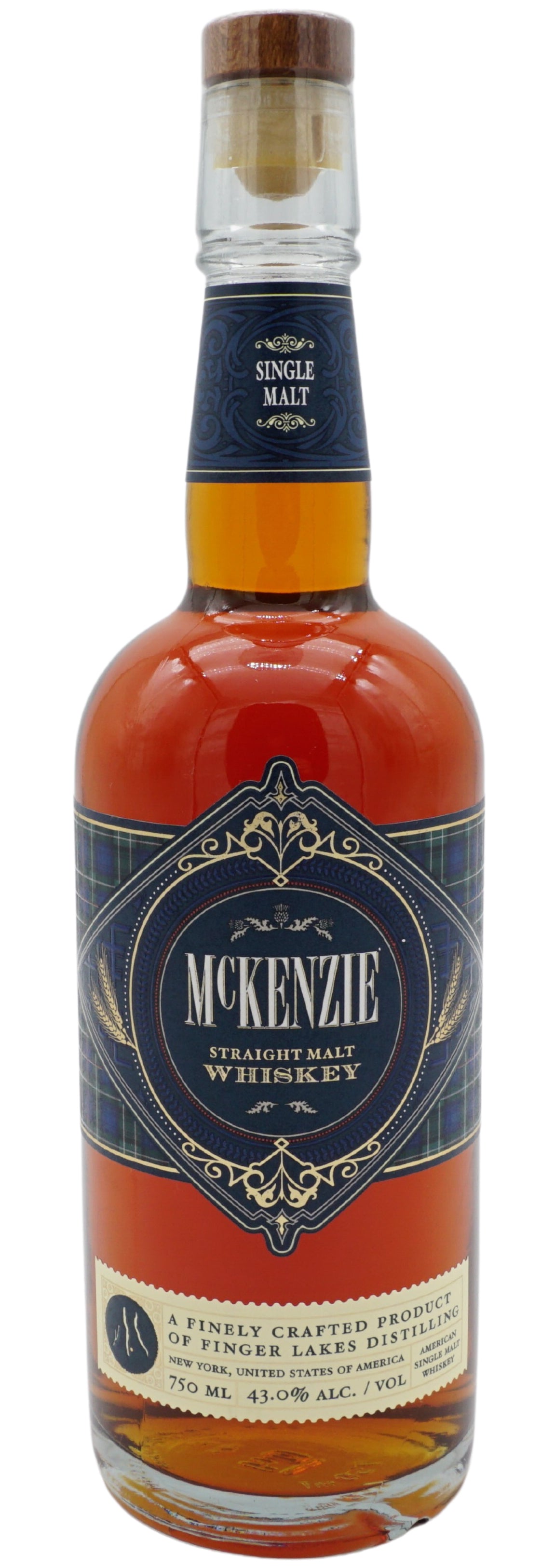 Mckenzie Single Malt Whiskey, 10yr, Finger Lakes Distilling