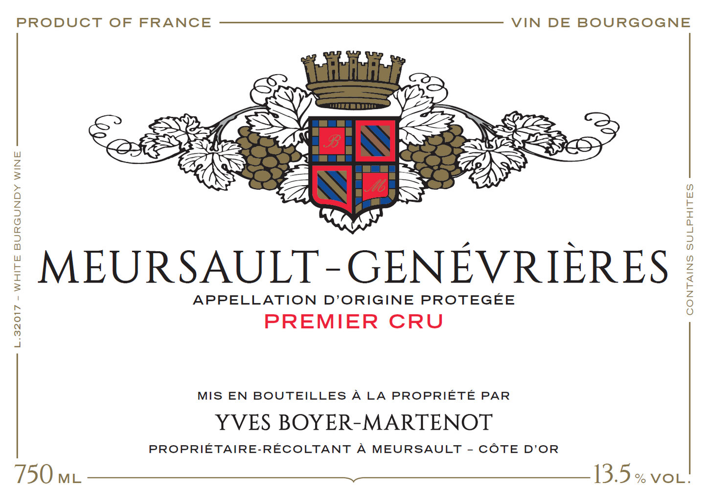 Meursault 1er "Genevrieres", Boyer-Martenot 2022