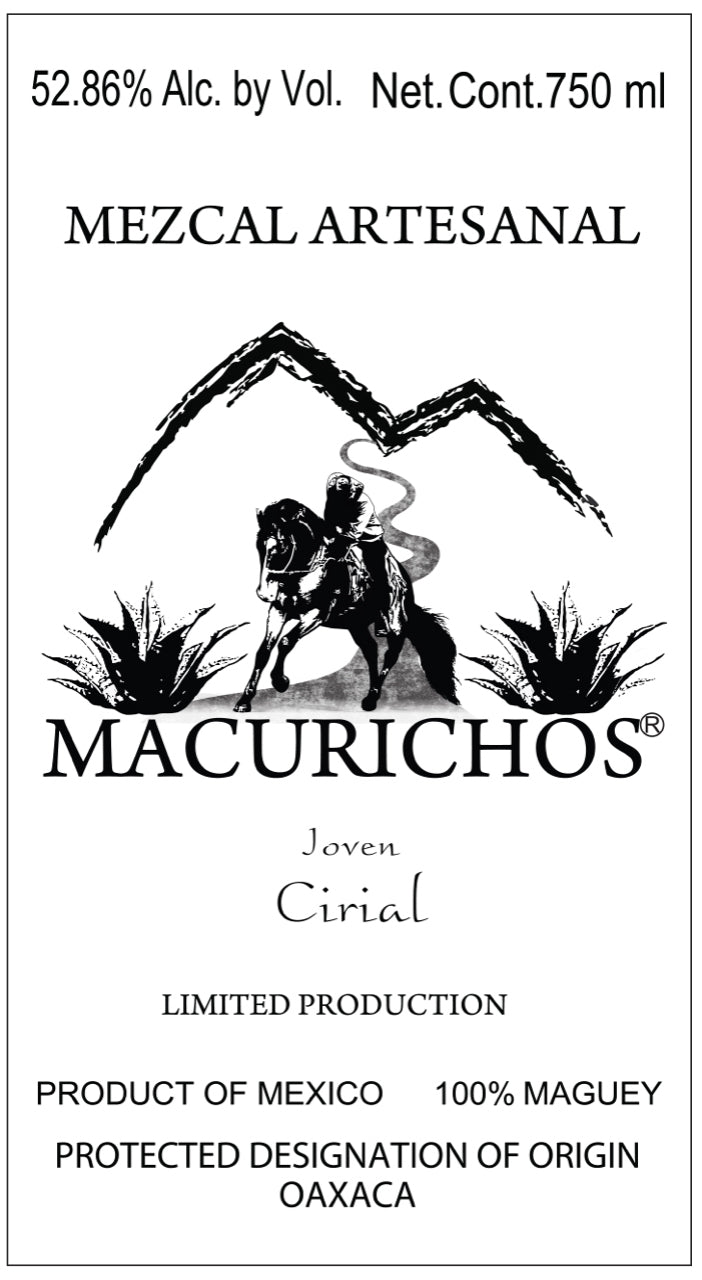 Mezcal, Cirial Artesanal, Macurichos