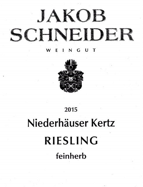 Niederhauser 'Auf der Kertz' Riesling Feinherb, Schneider 2023