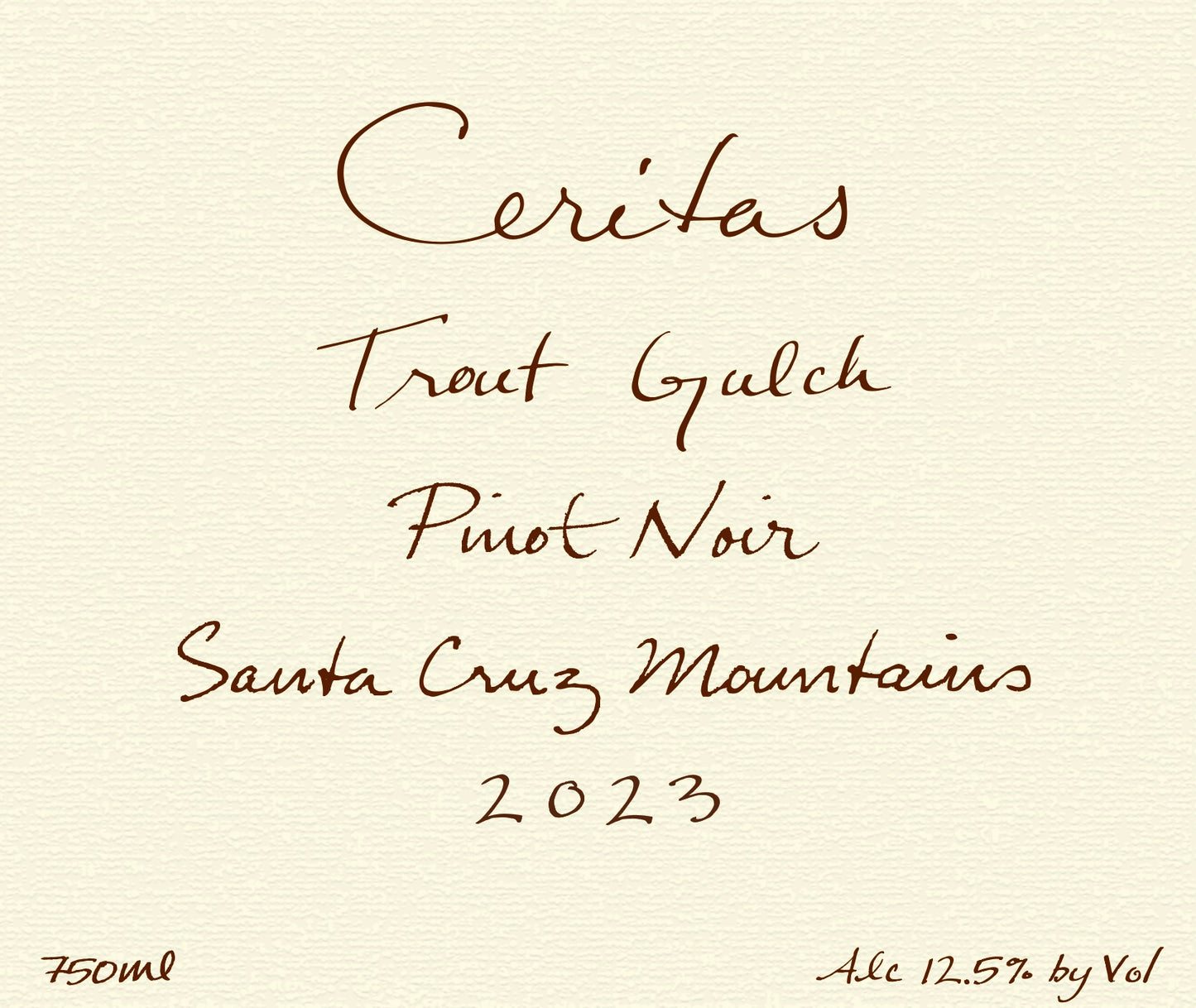 Pinot Noir 'Trout Gulch Vyd', Ceritas 2023