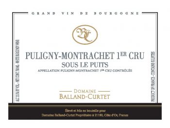 Puligny-Montrachet 1er "Sous Le Puits", Vignoble Balland-Curtet 2024