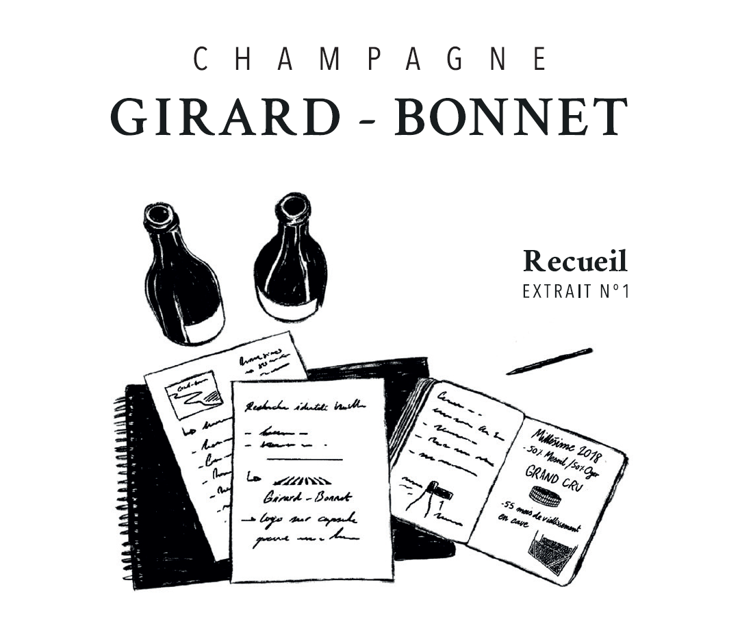 "Recueil Extrait No. 2" Blanc De Blancs Grand Cru Extra Brut, Champagne Girard-Bonnet 2020