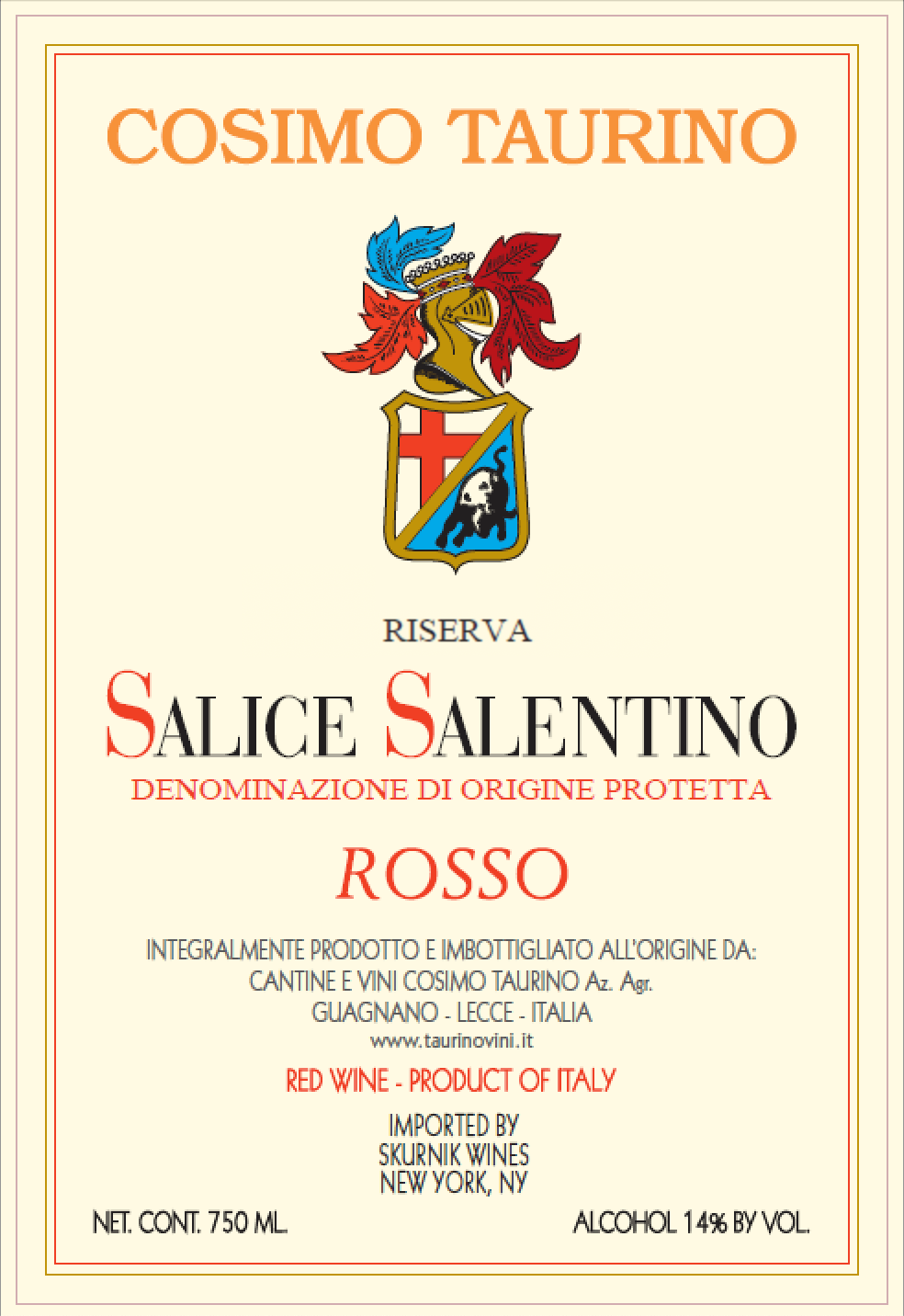 Salice Salentino Riserva, Cosimo Taurino