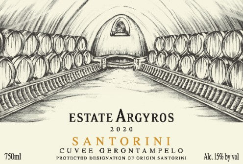 Santorini Assyrtiko 'Cuvee Gerontampelo', Estate Argyros 2020