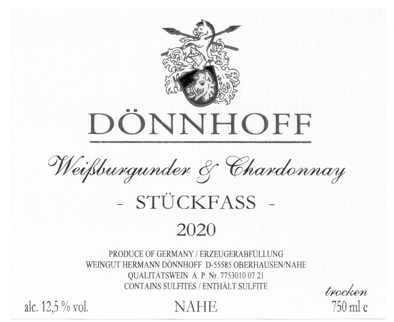 Stuckfass Weissburgunder & Chardonnay, Donnhoff