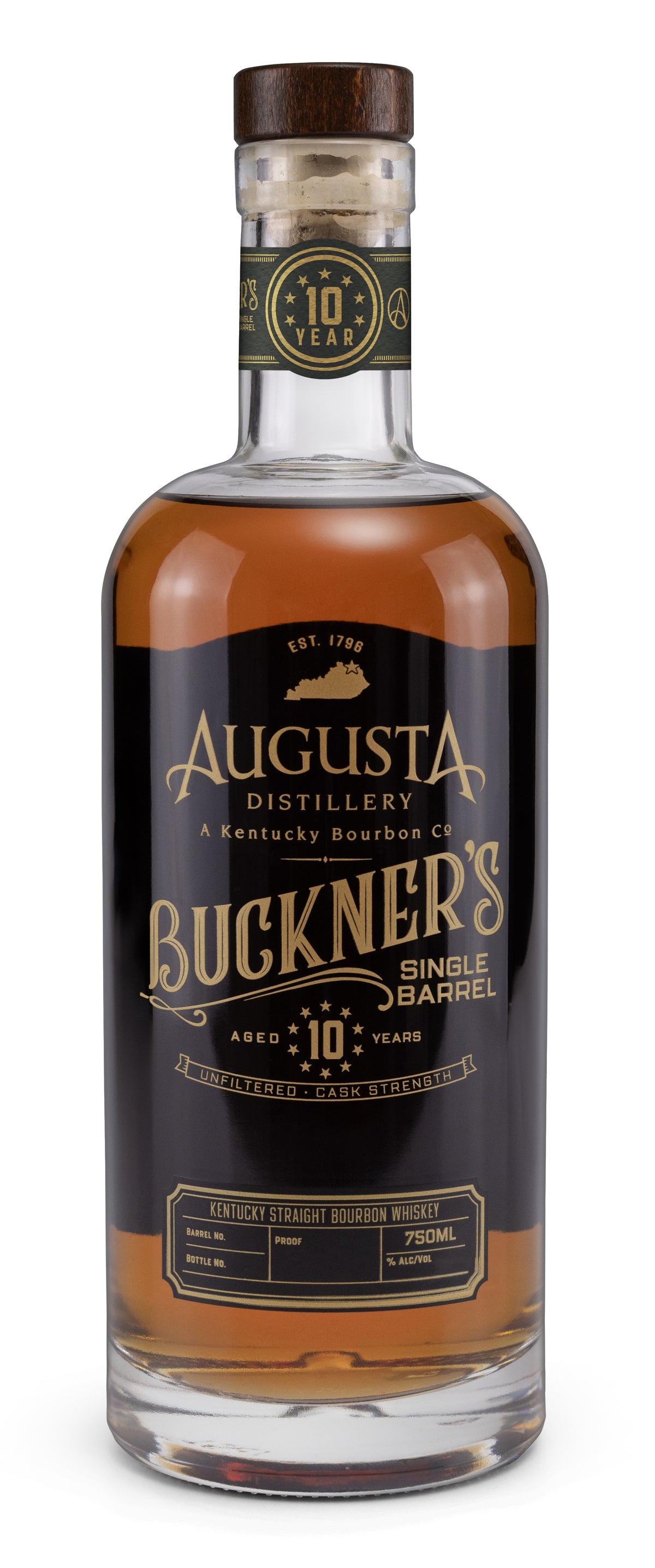 Straight Bourbon Whiskey, 'Buckner'S 10', Cask Strength Single Barrel, Augusta D