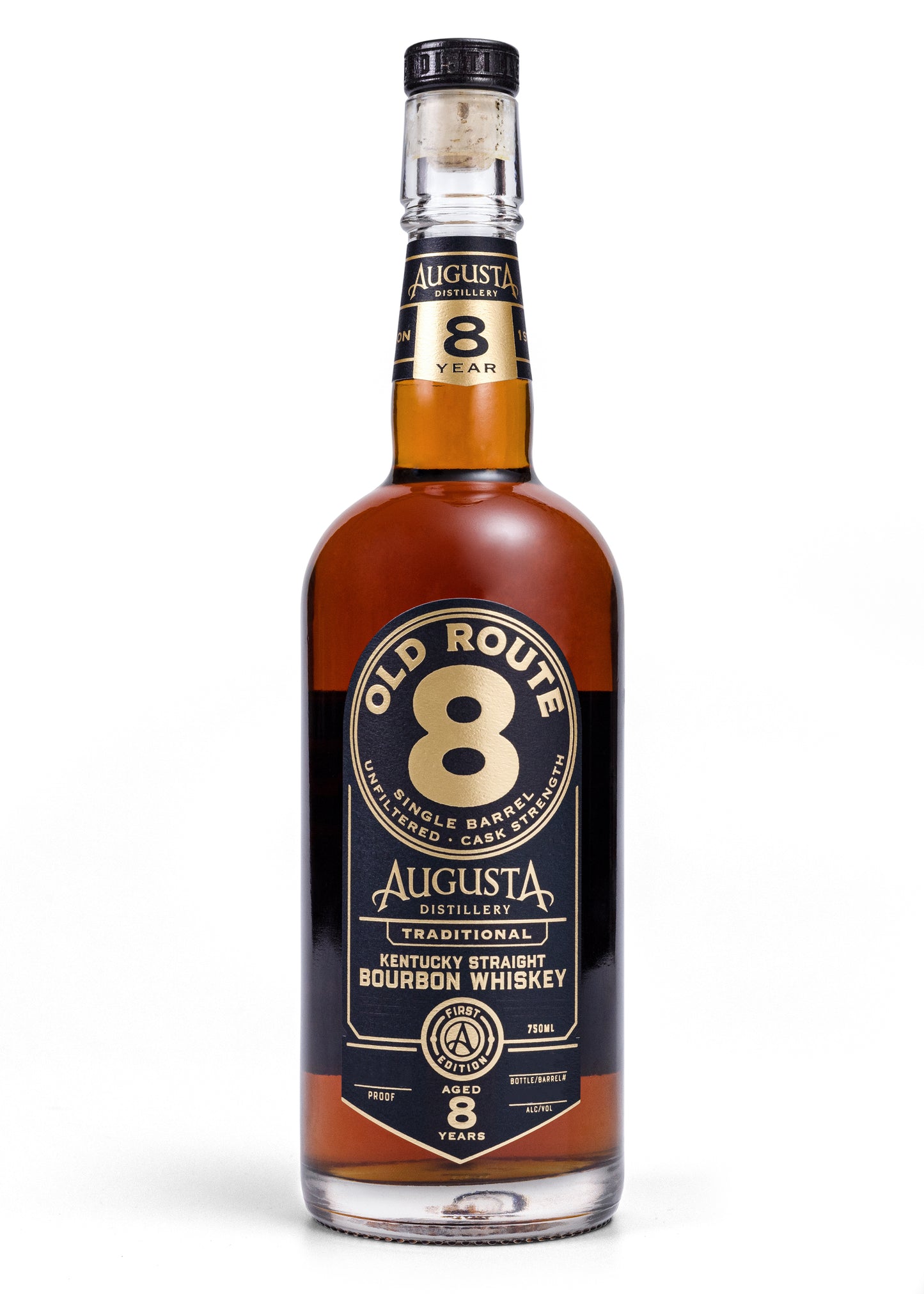 Straight Bourbon Whiskey, 'Old Route 8', Cask Strength Single Barrel, Augusta Di