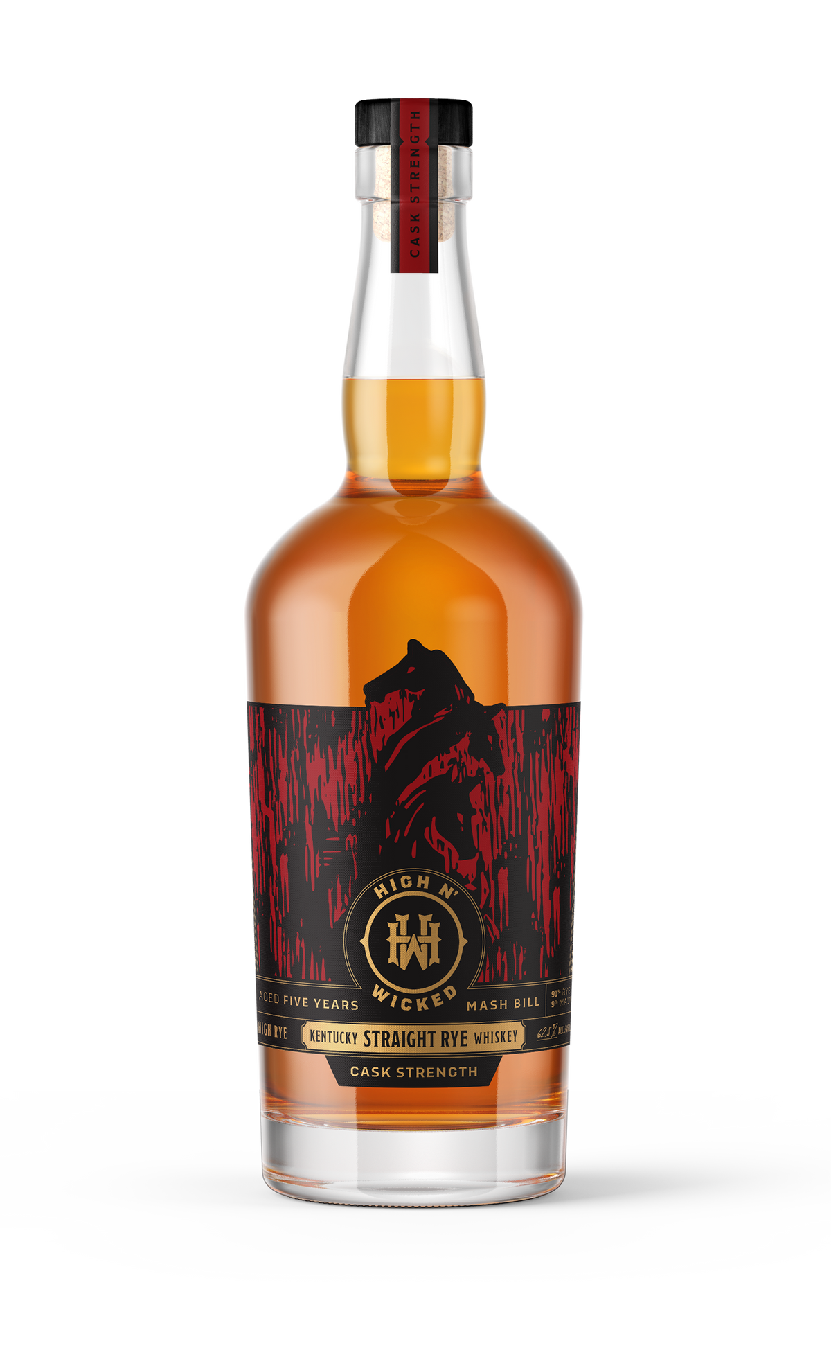 Straight Rye Whiskey, Cask Strength, High N' Wicked