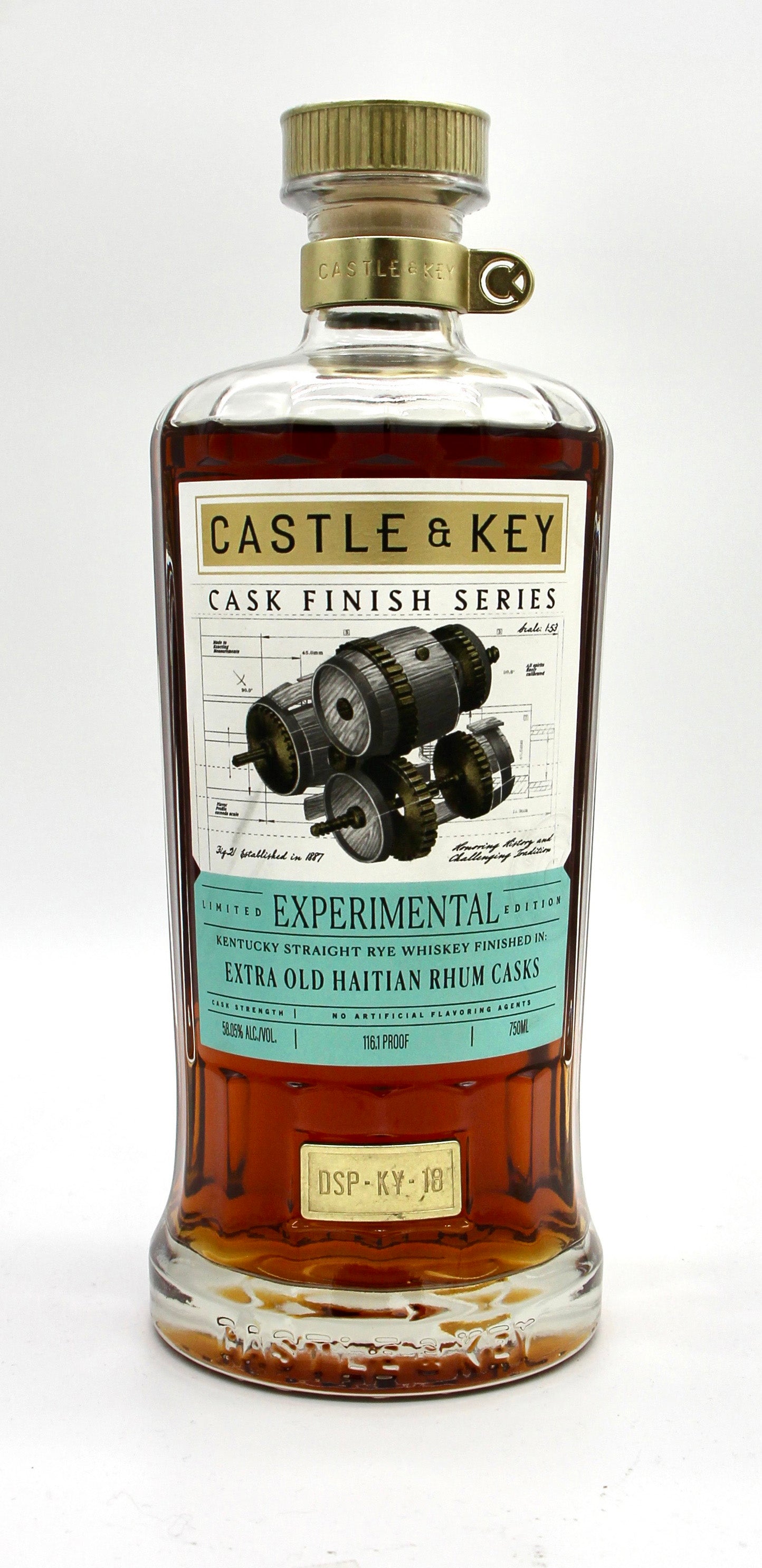 Straight Rye Whiskey, 'Experimental Cask Finish - Haitian Rhum Cask', Castle & K