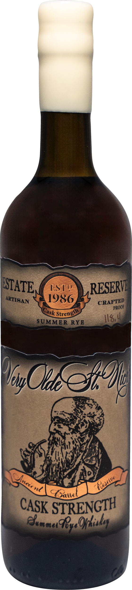 Summer Rye Whiskey, Very Olde St. Nick, Cask Strength, Preservation Distillery