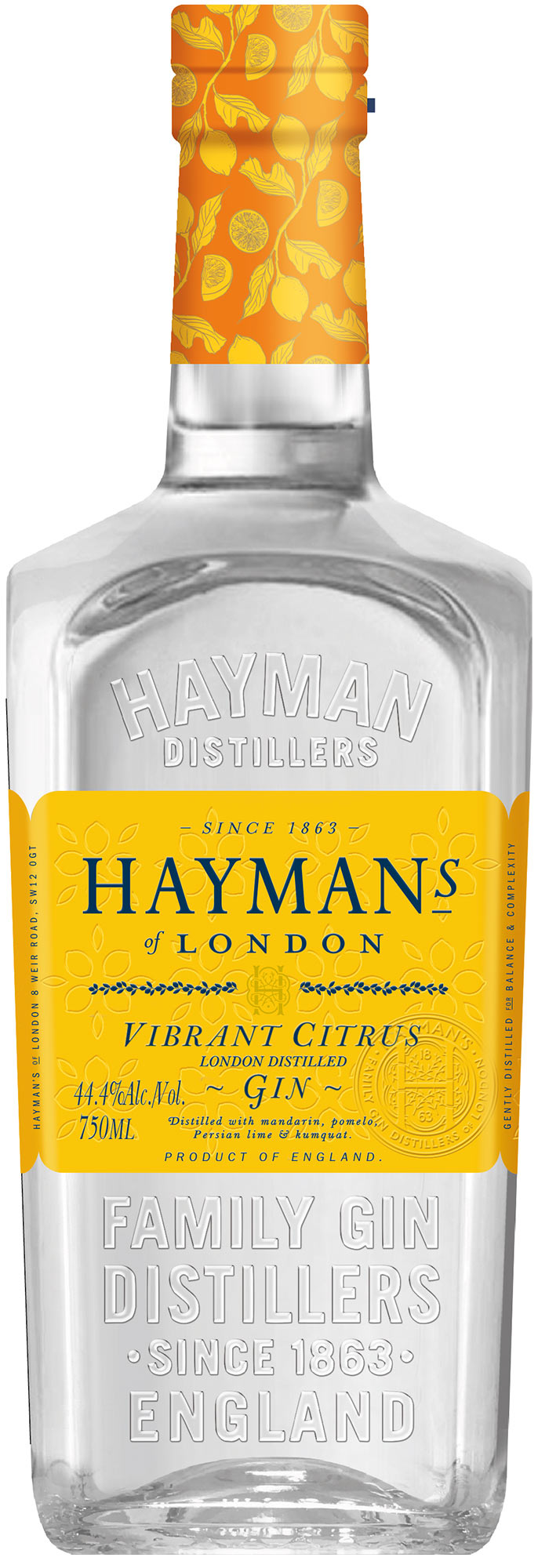 Haymans Vibrant Citrus Gin 88.8 Pf