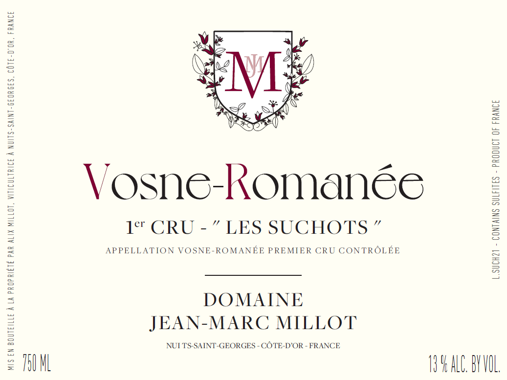 Vosne-Romanee 1er "Les Suchots", Domaine Jean-Marc Millot 2023