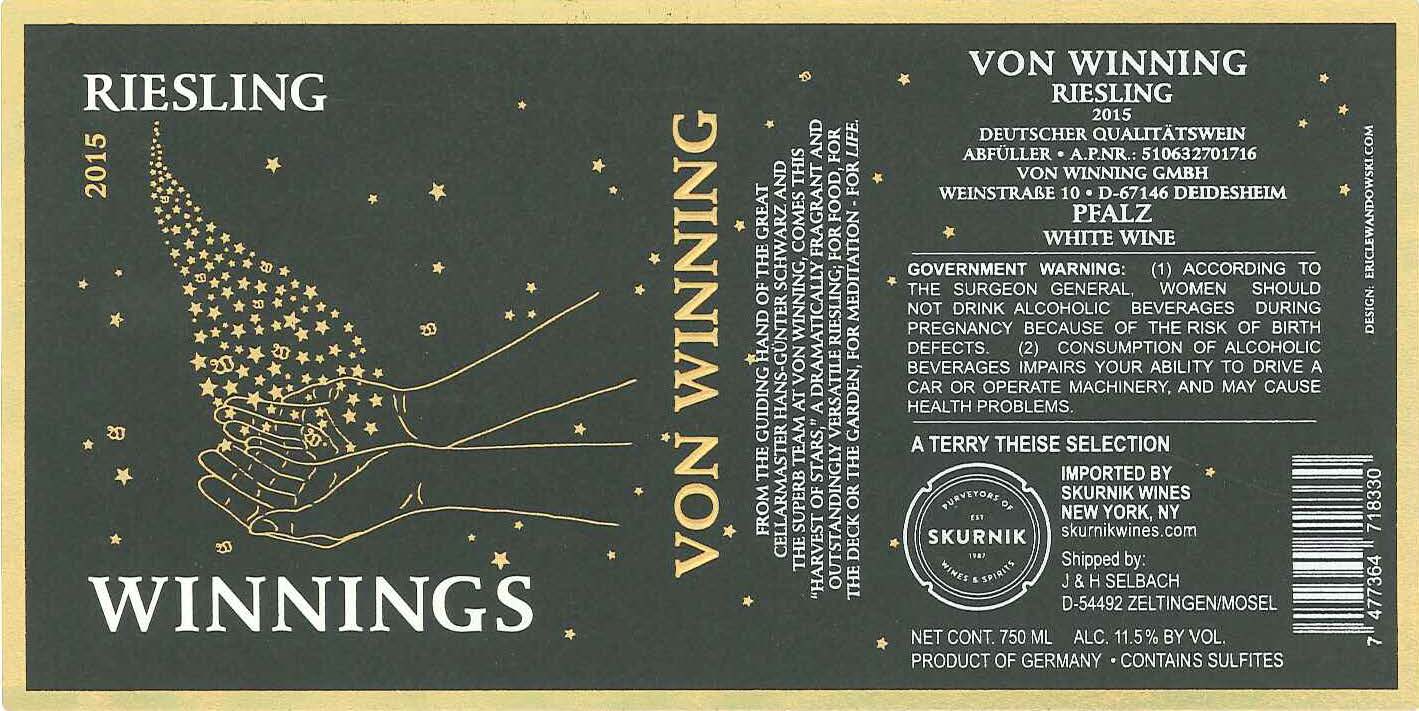 Winnings Riesling, von Winning